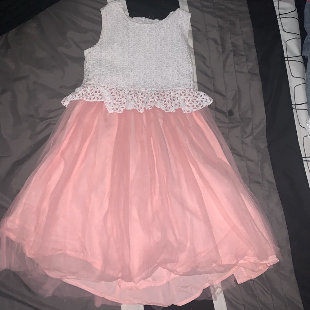 Richie House Eyelet and Lace Dress